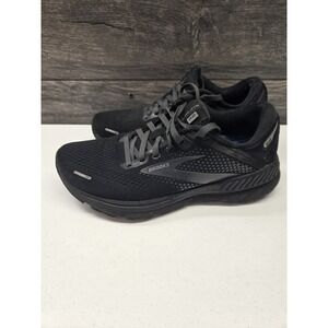 BROOKS Adrenaline 22 GTS Running Shoes Ebony Black Size 7.5 Walk Gym Workout